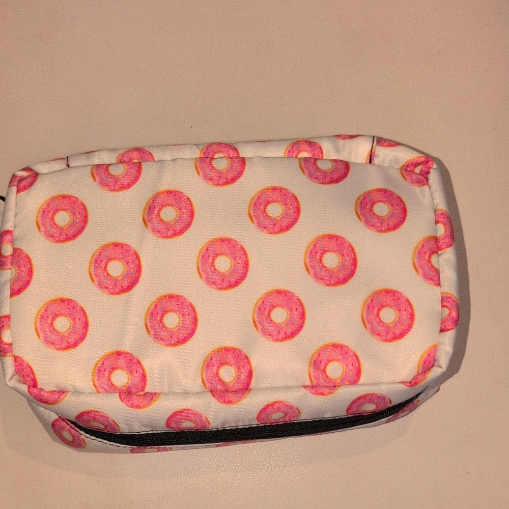 Donut Pattern Travel Hanging  Cosmetic Bag